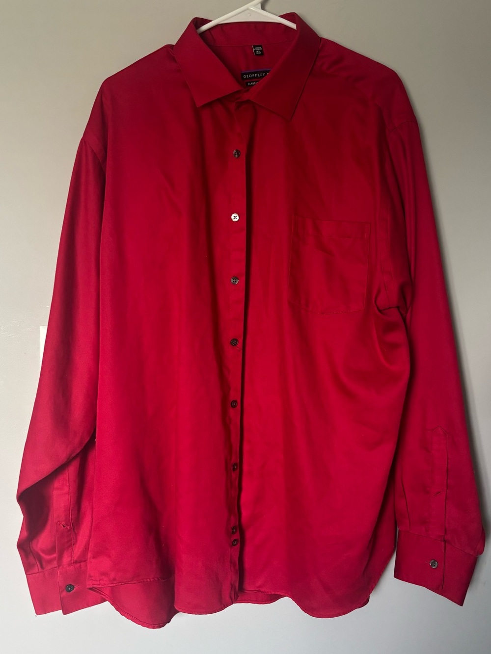 Geoffrey Beene Men's Bright Red Dress Shirt